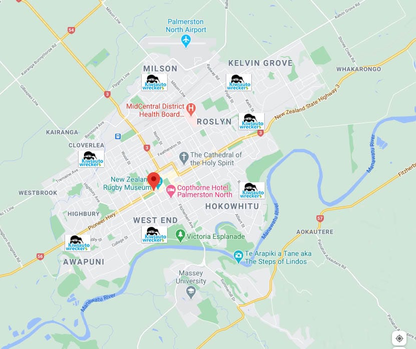Palmerston North Car Removal locations